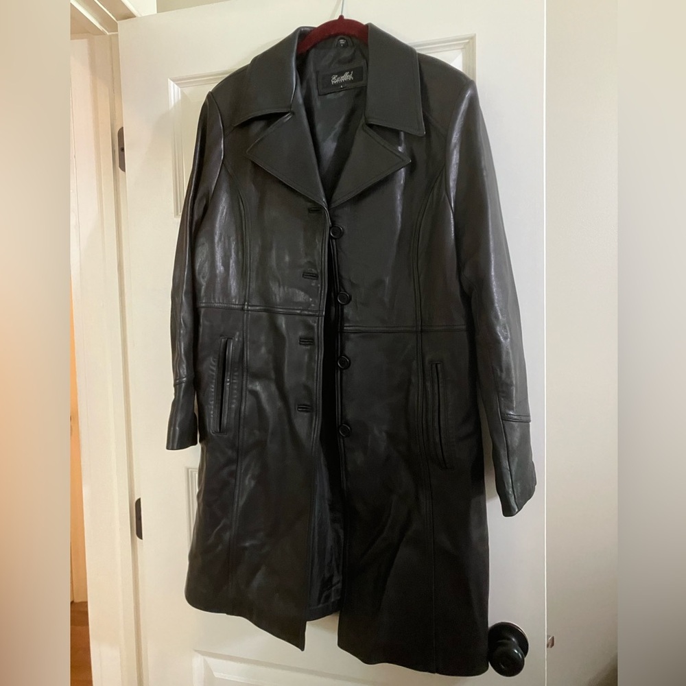 Excellent Collection Leather Trench Coat/Walking Coat